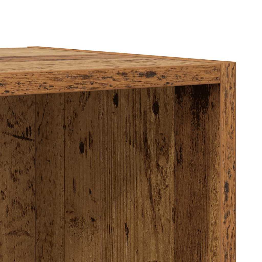 Wall Mounted TV Cabinet Set 2 pcs Reclaimed Wood Effect Particleboard