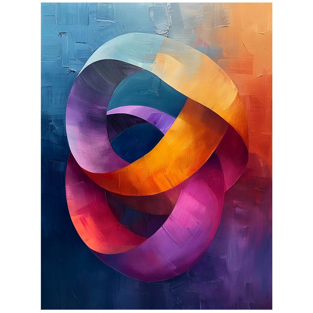 Dynamiczne Pierścienie Dynamiczne Pierścienie, 70X100 Cm, Bez Ramy, Płótno Premium Na Blejtramie
