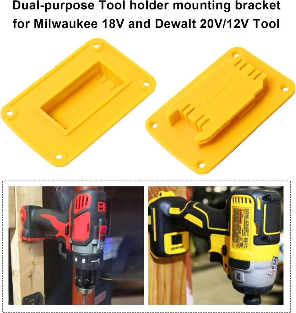 10Packs Tool Holders for Dewalt 20V Drill Mount Fit for Milwaukee M18 Tools