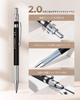 STAGEEK Mechanical Pencil Set Leather Case Metal Drawing Mechanical Pencil Set with Mechanical Lead 2H 2B 4B Art Sketch Design Mechanical Pencil