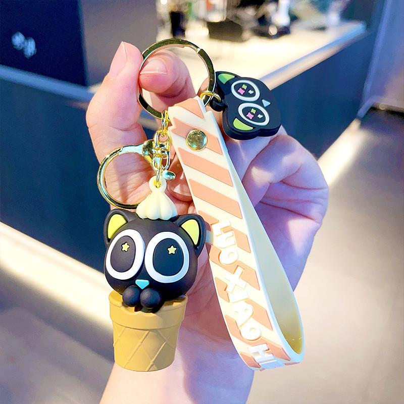 

Cartoon Sweet Luo Xiaohei Keychain Beautiful Silicone Key Ring Couples For