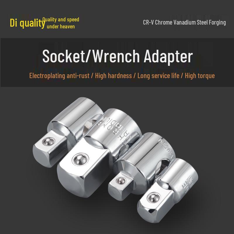 Disu Universal Ratchet Wrench Socket Adapter Set: 1/4, 3/8, 1/2, 3/4 Sizes