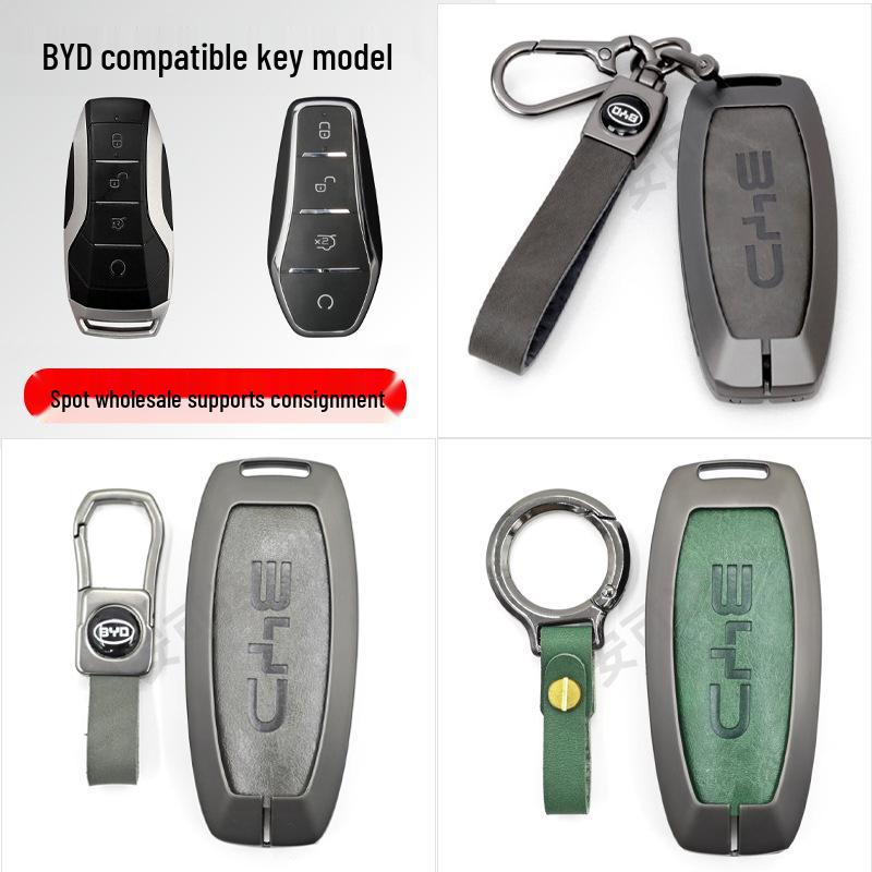 BYD Car Key Metal Protective Cover for Yuan Pro, D1, Qin Plus, E1, E2 Models