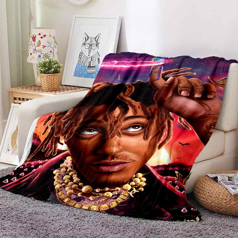 HOT Juice WRLD 999 3D Legend Rapper Star Soft Plush Blanket,Flannel Throw Blanket for Living Room Bedroom Picnic Bed Sofa Cover