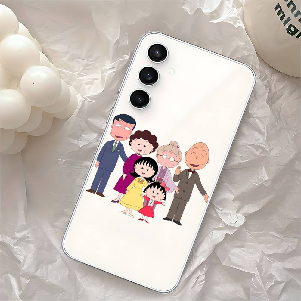 C-Chibi Cute M-Maruko-chan-S Phone Case For Samsung Galaxy S25 S24 S23 S22 S21 FE Ultra Plus A32 A53 A13 A31 Soft Cover