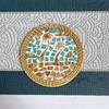 17cm Vietnamese Handwoven Rattan Mat, Round Natural Table Pad for Hot Cups, Boho Kitchen Desktop Decor
