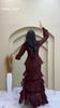 European Elegant Winter 2025 Soft Flowing Long Sleeve Dress