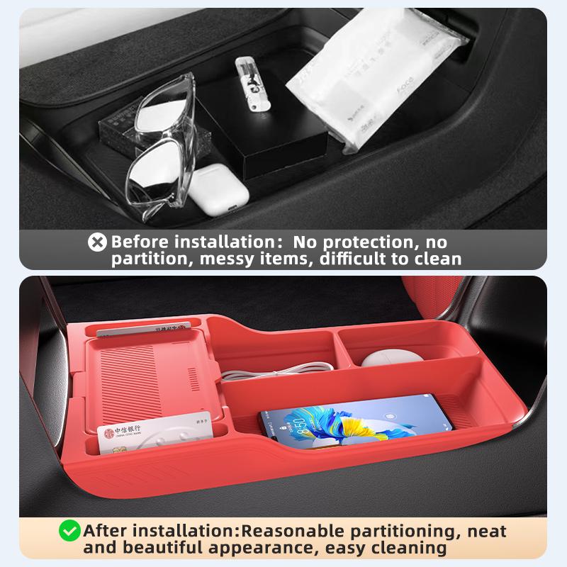 For Xiaomi SU7 YU7 2024 2025 2026 Storage Box Center Armrest Hidden Box Cup Holder Organizer Interior Accessories