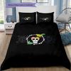 One Piece Logo Pattern Bedding Quilt Set Quilt Cover Pillowcase Home Birthday Gift(1 * Duvet Cover + 2 * Pillowcase, Without Core)