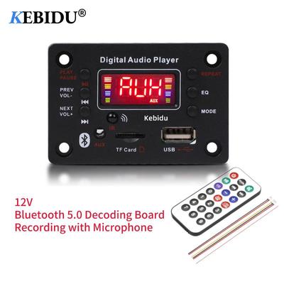 DC 12V Bluetooth 5.0 Decoder Board Auto MP3 Player Kann Mikrofon Audio Verstärker für Lautsprecher Modifikation Unterstützung FM TF SD USB AUX