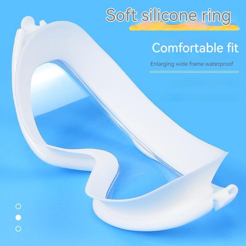 Adult Silicone Waterproof Swimming Glasses Plating Clear Anti-Fog Large Frame Diving Goggles Swim Sports Eyewear with Earplug