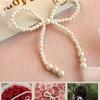 Faux Pearl Bowknot Decoration, Beaded Chain Party Supplies Flower Shop Bouquet Rose Arrangement Accessory, Holiday Parties And Floral DIY Packaging