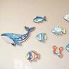 9 Pcs Summer Wood Nautical Beach Wall Decor Coastal Fish Lobster Whale Wall