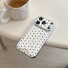 Korean Style Polka Dot Airbag Leather Phone Case for Apple 16/17Promax IP15, Large Hole Design, 14 New Style