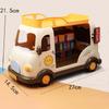 New Forest Animal Outdoor Station Wagon School Bus Set DIY Simulation Furniture Girl Play House Toys Kid Birthday Gift