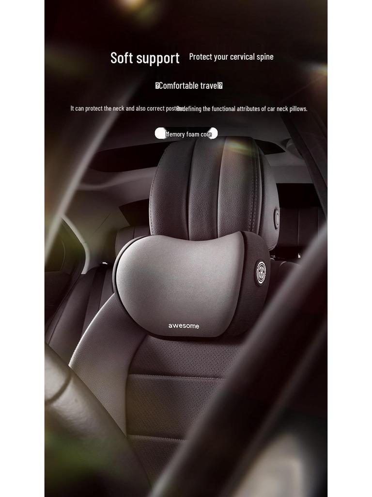 Scaun Auto Șofer Spumă cu Memorie Suport Lombar și Perna Perna Tetieră