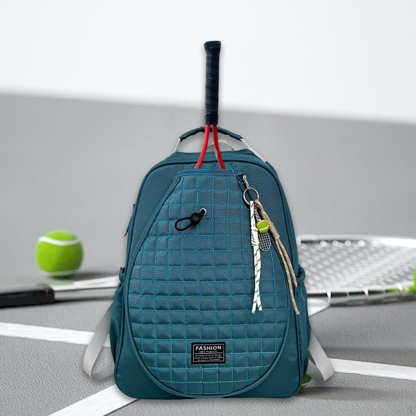 

Сумка для тенісу з підкладкою, Чохол-органайзер для ракеток, Багатоцільовий рюкзак для жінок та чоловіків. blue with pendant