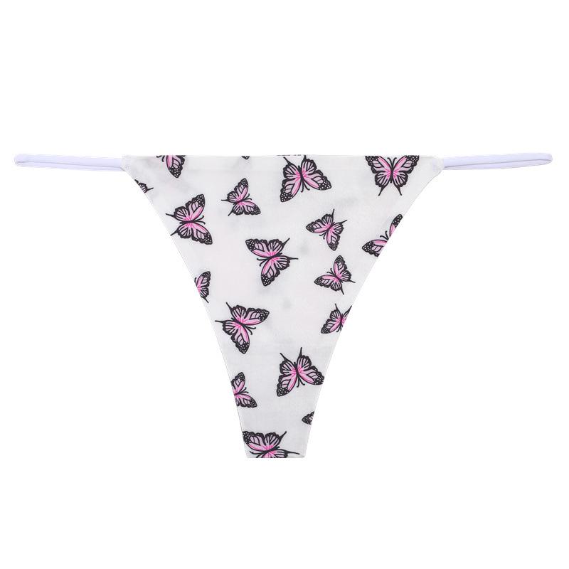 Leopardenmuster Eis Seide Nahtlos Niedrige Taille Damen Slips