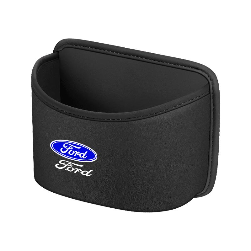

For Ford Mondeo Focus Explorer Escape Kuga Everest Bronco F-150 Ranger Transit Car Leather Storage Box Garbage Container чёрный