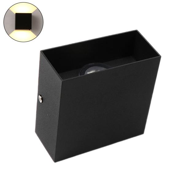 

Настенный светильник Простота установки Легкий свет/теплый белый свет Алюминиевая многофункциональная декоративная лампа COB мощностью 6 Вт Warm Light чёрный