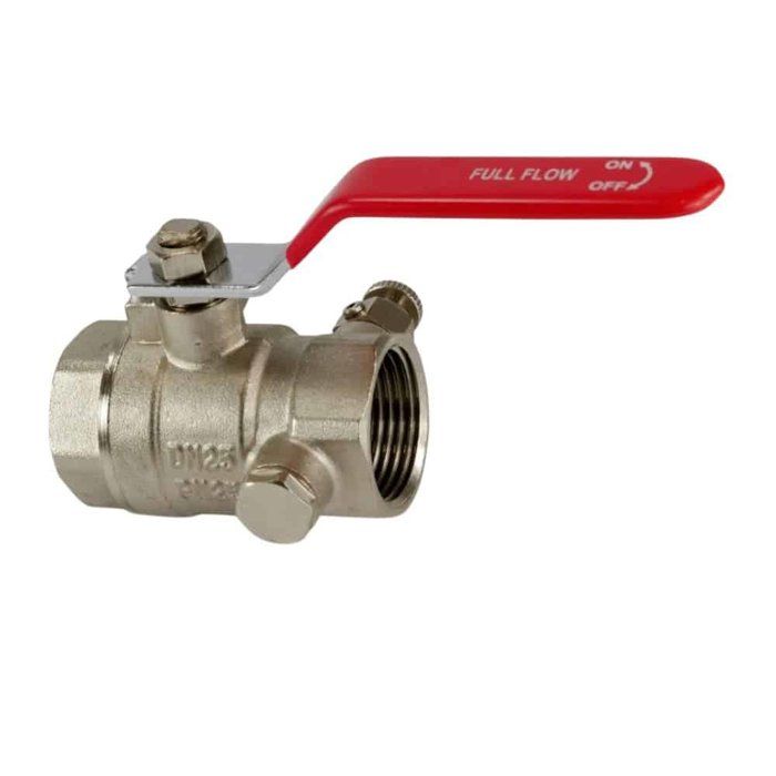 Robinet à Boisseau Sphérique 3/4" avec Purge, Laiton