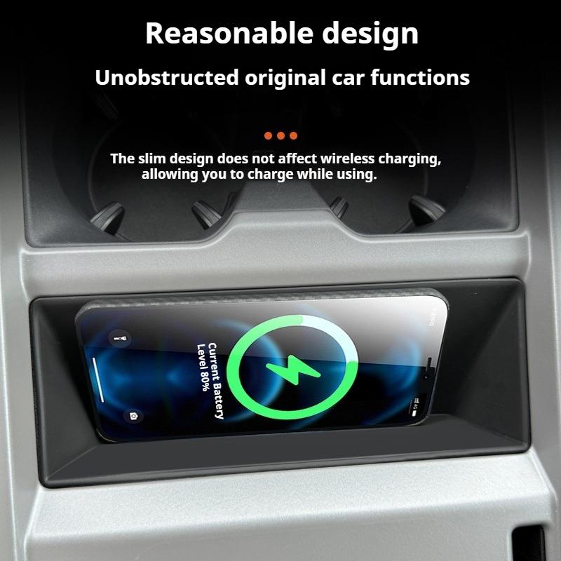 For Land Rover Defender 90 110 2025 Car Central Console Silicone Wireless Charging Pad Water Cup Holder Rear Armrest Cup Coaster