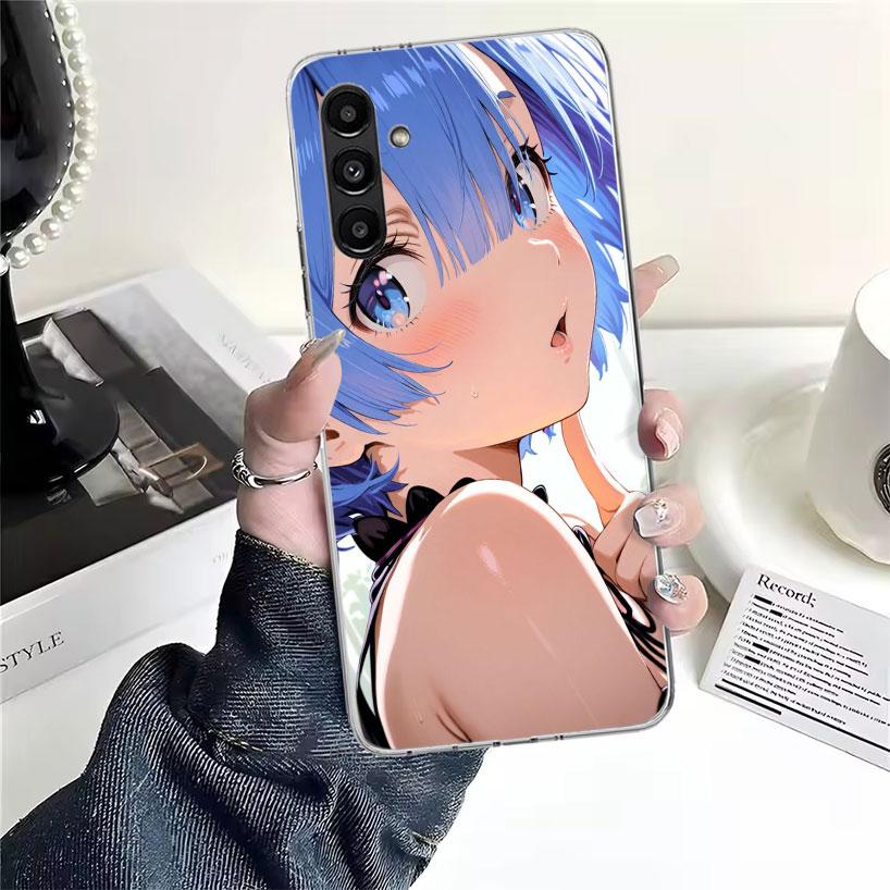 R-Rem Re Zero Anime Phone Case For Samsung Galaxy A13 A14 A15 A16 A17 A53 A54 A55 A56 A57 A33 A34 A35 A36 A37 A23 A24 A25 A26 Ga