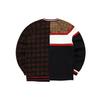 FILA Mihara Yasuhiro Collaboration Logo Print Color Block Plaid Spliced Sports Hoodie Men hoodies Brown F11M213205F-BN