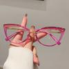 Vintage Cat Eye Glasses Women Stylish Candy Color Rim Blue Light Blocking Optical Frames Trendy Brand Design Eyeglasses