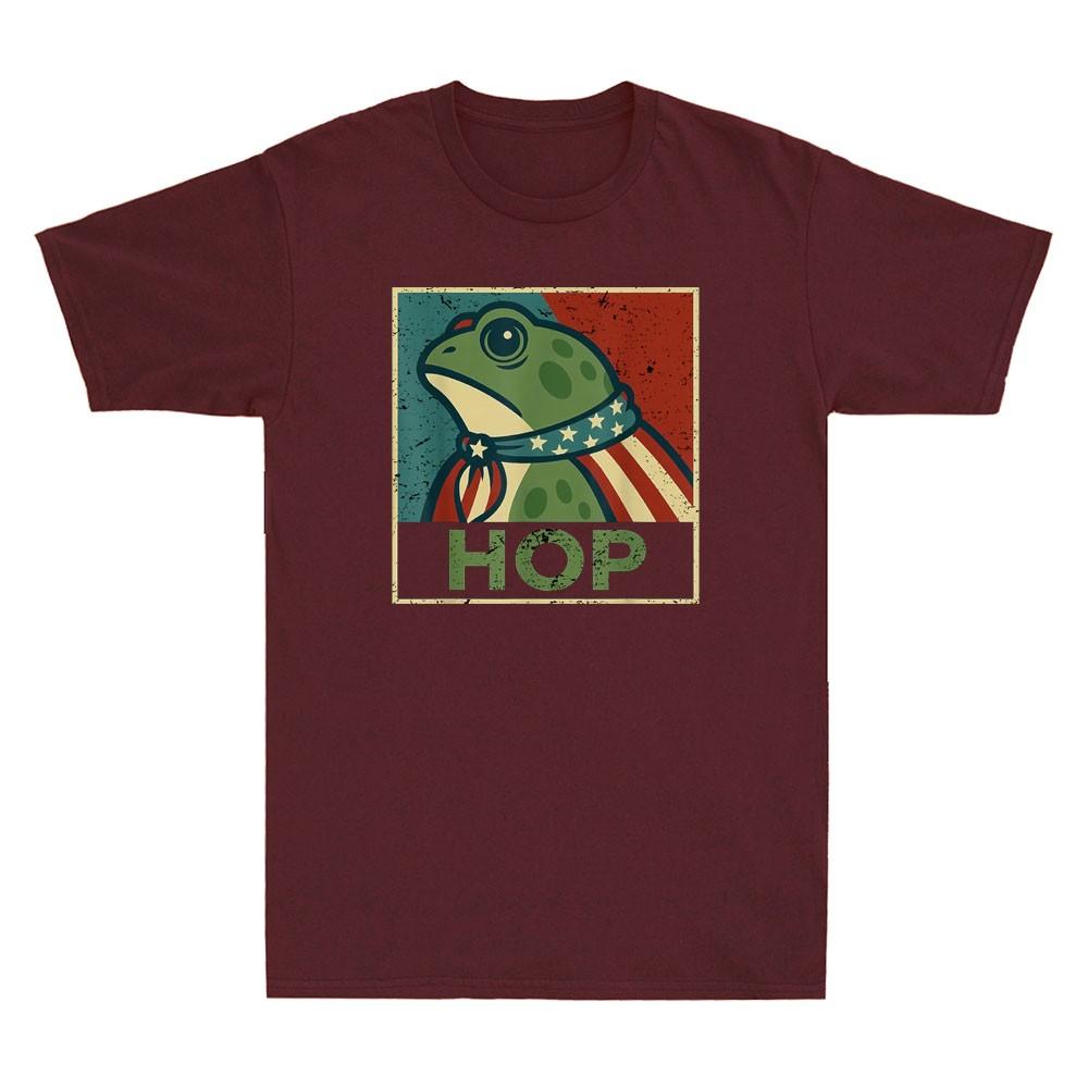 Portland Frog Hop Design Funny Portland Frog Hop Meme Vintage Unisexs Tshirt