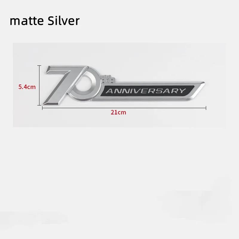 3D ABS 70th Anniversary Logo Prado Emblem Sticker Accessories Car Letters Fende Trim Rear Trunk Badge For Toyota Land Cruiser