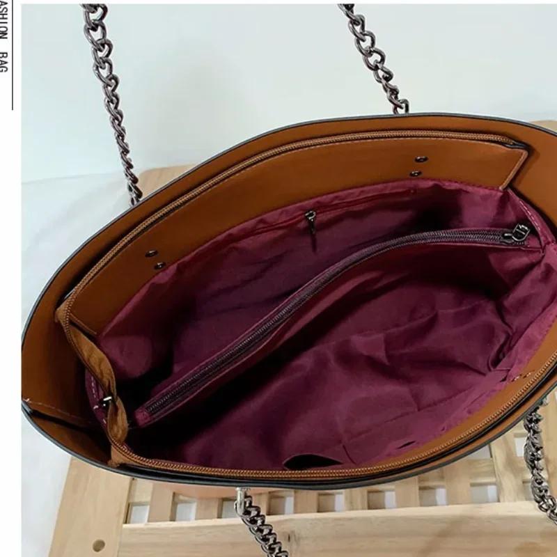 Monochromatic PU Shoulder Bag for Women Versatile Bag Minimalist Design Large Capacity Elegant and High Quality Leisure New