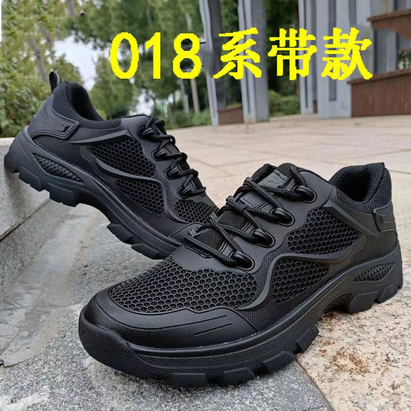 

New mid-top physical training shoes men s black outdoor security shoes sports hiking shoes commuter shoes breathable training boots 46 280