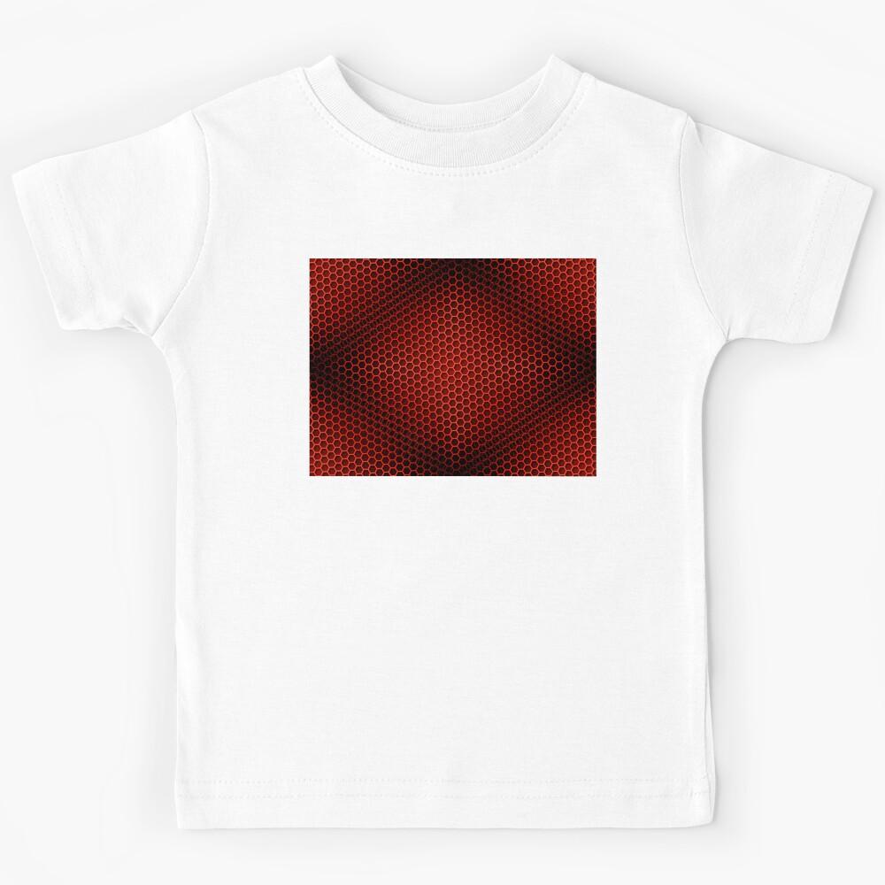 Honeycomb Background Seamless Red Kids T-Shirt 100