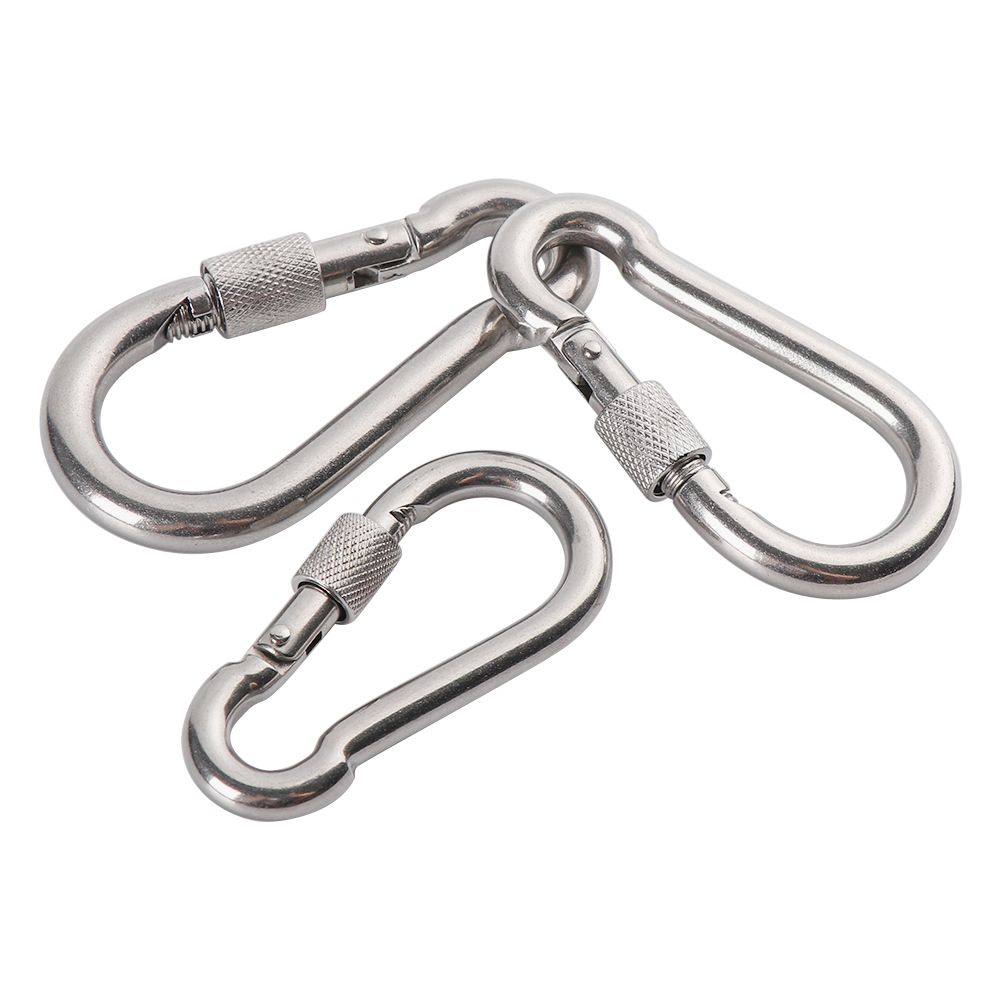 Spring Buckle 304 Stainless Steel Camping Equipment Safety Hook Lock Ring Carabiner Travel Kit