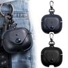 Leather Case Vintage Portable Protective Cover with Carabiner Fully-Wrapped Cover Anti-fall Protective Case for Apple Airpods 4