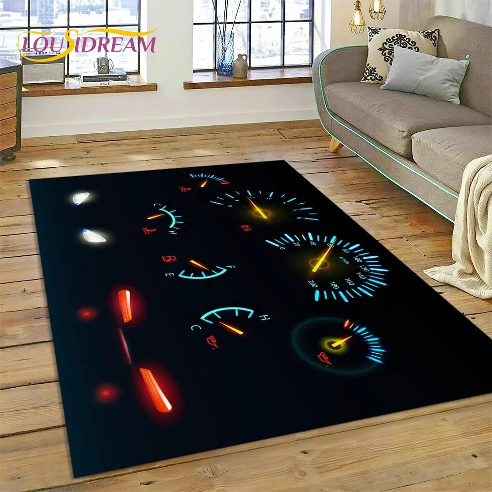 Racing Car Dashboard Machine Control Screen Carpet Rug for Bedroom Living Room Sofa Decoration,Child Game Large Decor Floor Mat