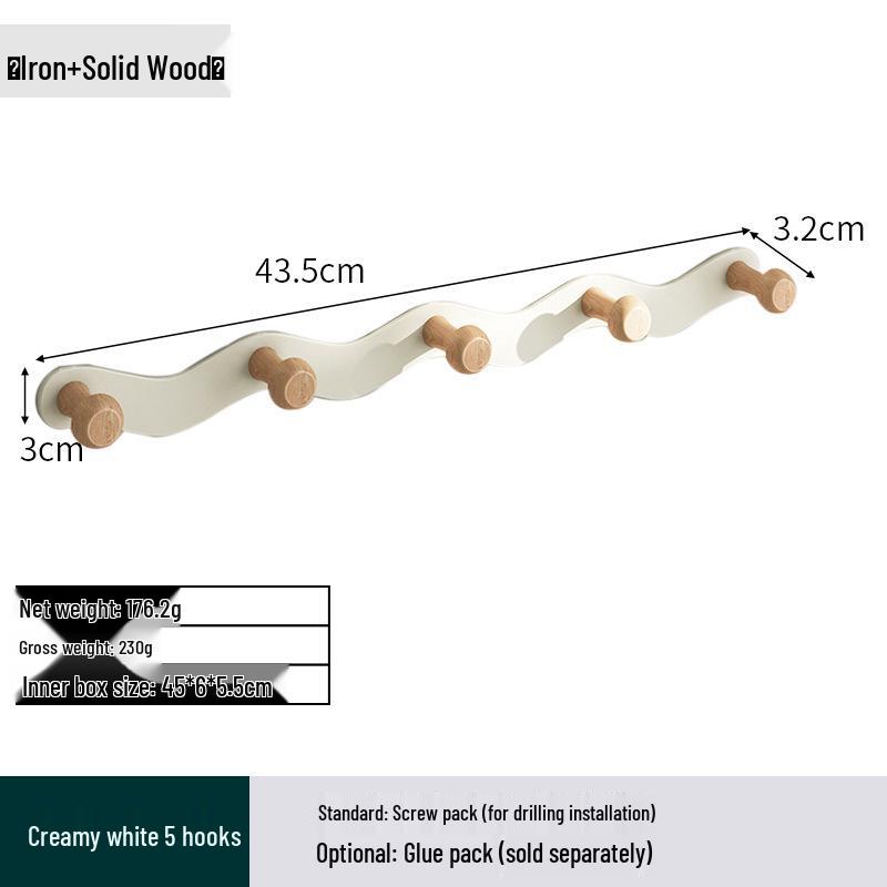 Space Aluminum No-Drill Clothes Hook for Bedroom/Bathroom Doors