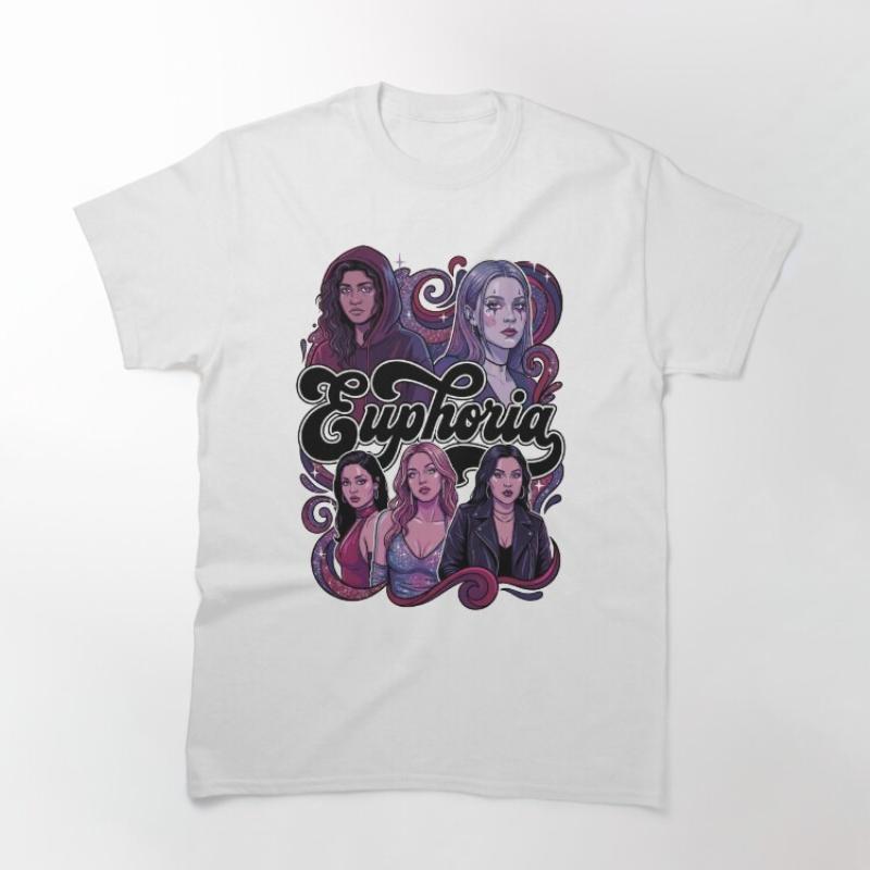 drama series Euphoria protagonist graphic 100Cotton unisex shirt 2026 Summer New Y2k Vintage Fashion Unisex Short sleeve Tshirt