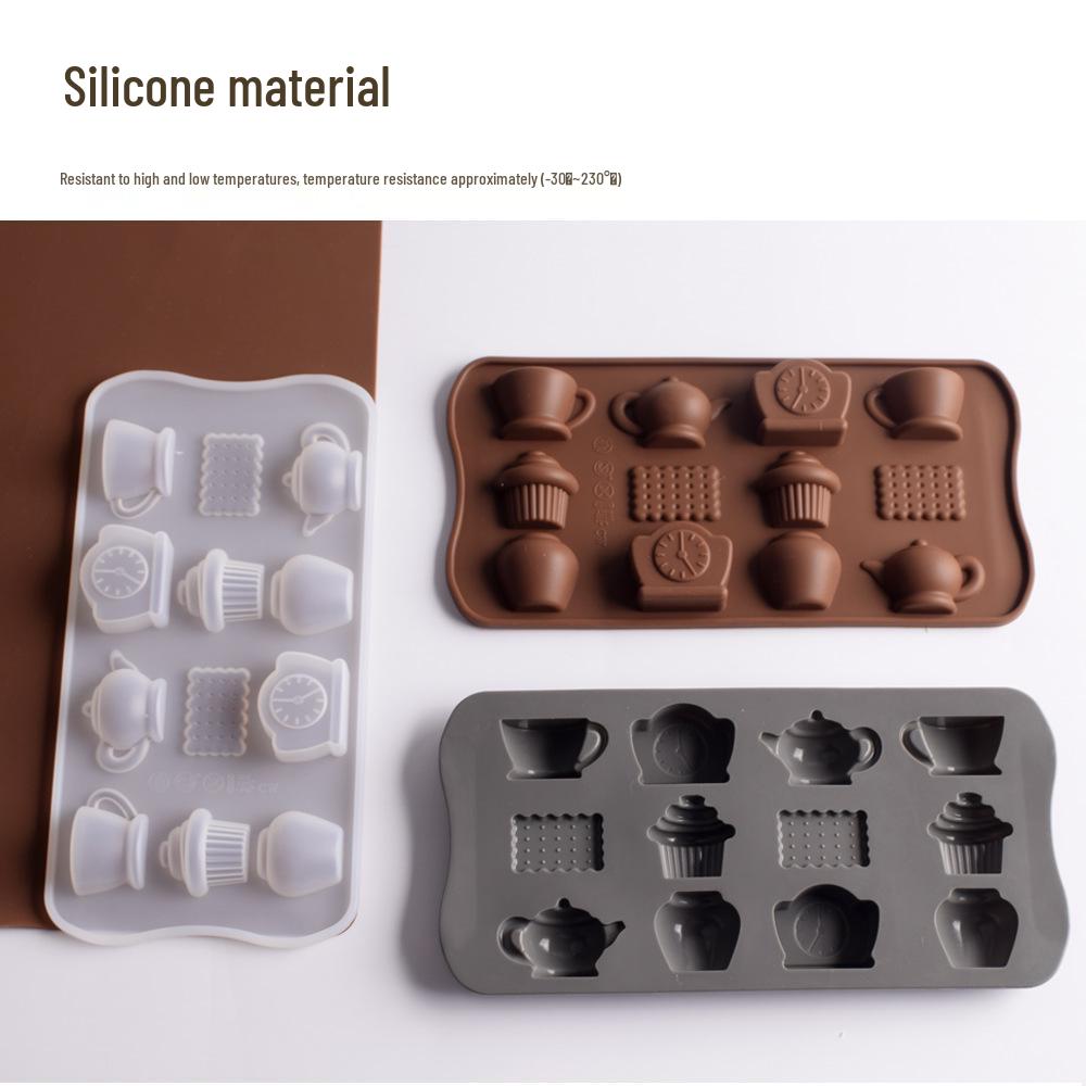 

Силиконовая форма в виде чайника для шоколада, желе, пудинга, кубиков льда и эпоксидной смолы. Gray