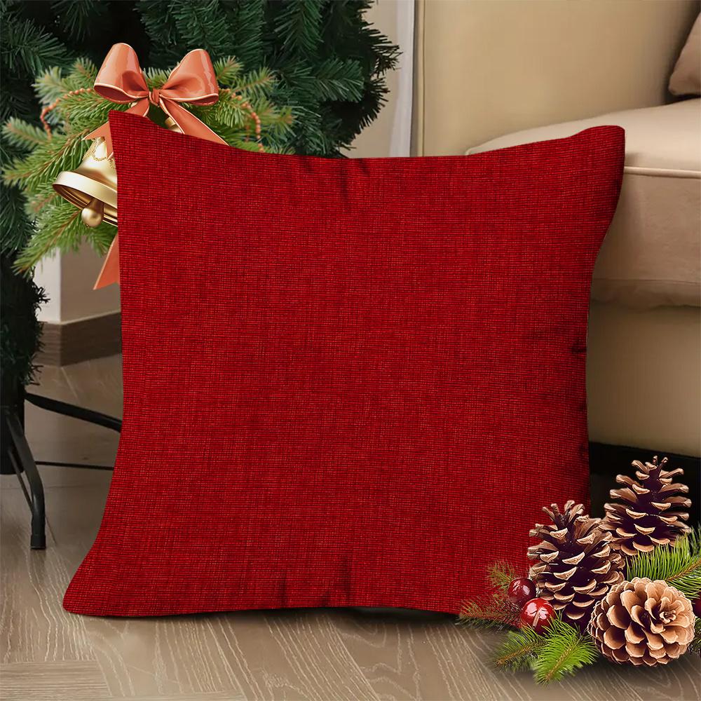 Rood Witte Streep Kussenhoezen Hedendaagse Kleurblok Polyester Kerst Winter Huis Bank Decor