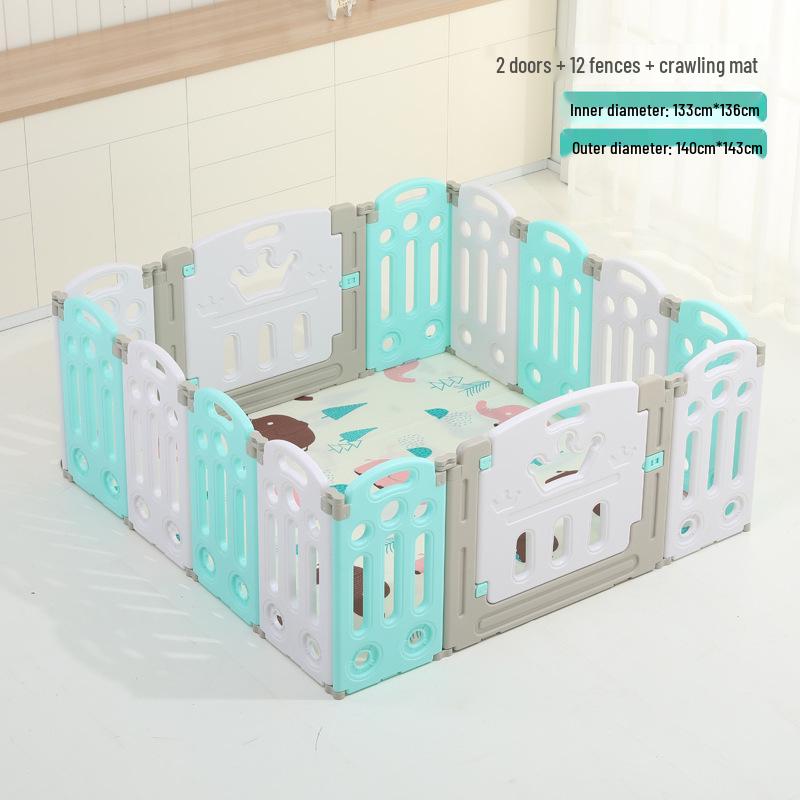 Kids' Indoor/Outdoor Safety Play Fence with Slide - Ideal for Crawling and Walking