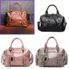 Pu Boston Tasche für Damen mit robustem Reißverschluss und Innentaschen für den täglichen Gebrauch