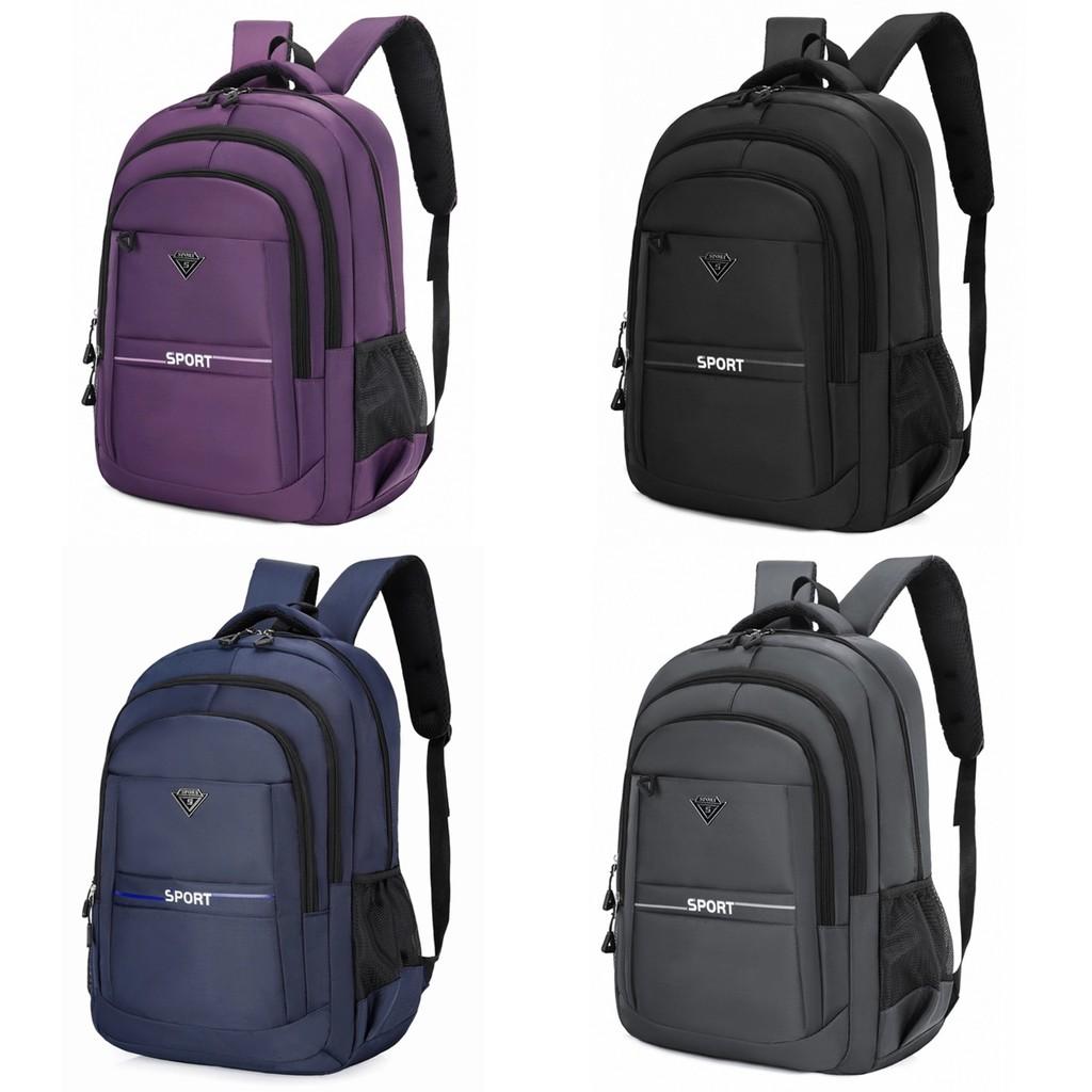 Backpack Letter Sport With Double Zipper Adjustable Shoulder Waterproof Strap