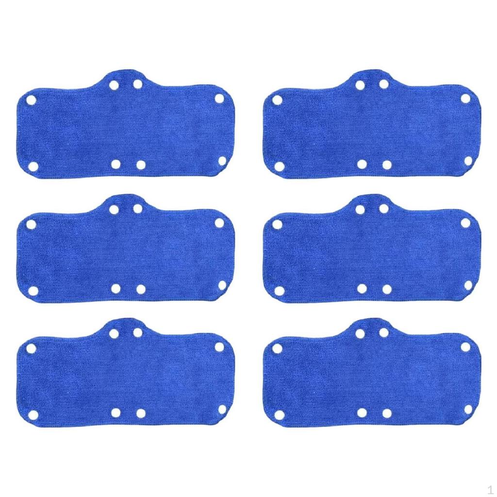 6 Pieces Blue Helmet Sweatband Absorbent Snap-Fastener-on