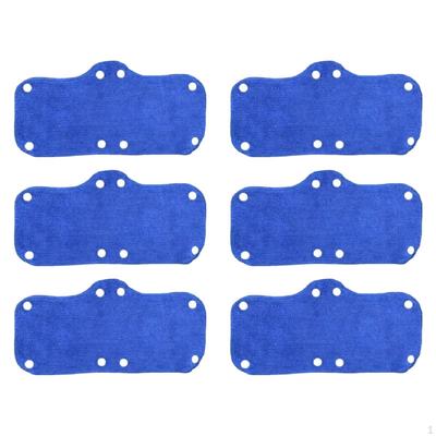 6 Pieces Blue Helmet Sweatband Absorbent Snap-Fastener-on