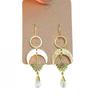 Silver Transparent Quartz Celestial Earrings