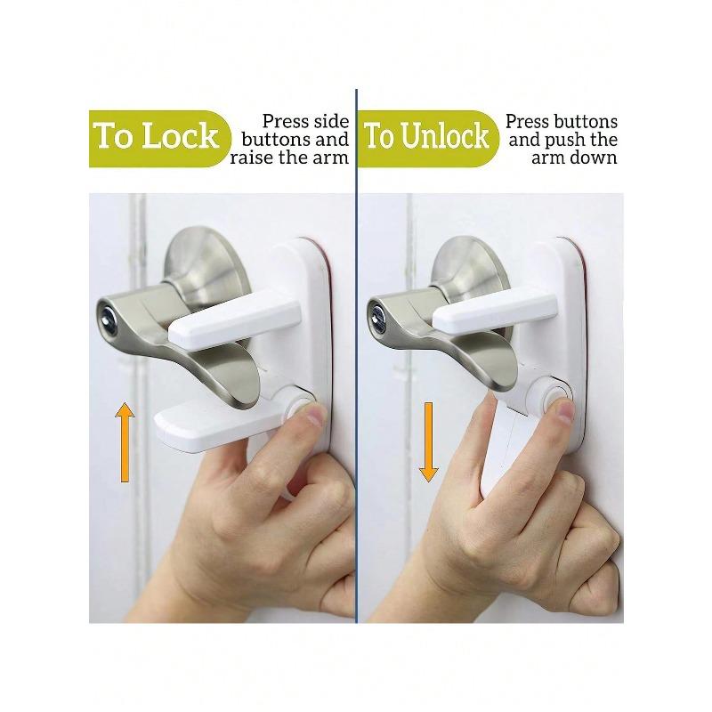 Door Stopper Clamp With Anti-Lock Buckle For Household Use, No Need For Door Seam, Portable, Door Handle Lock