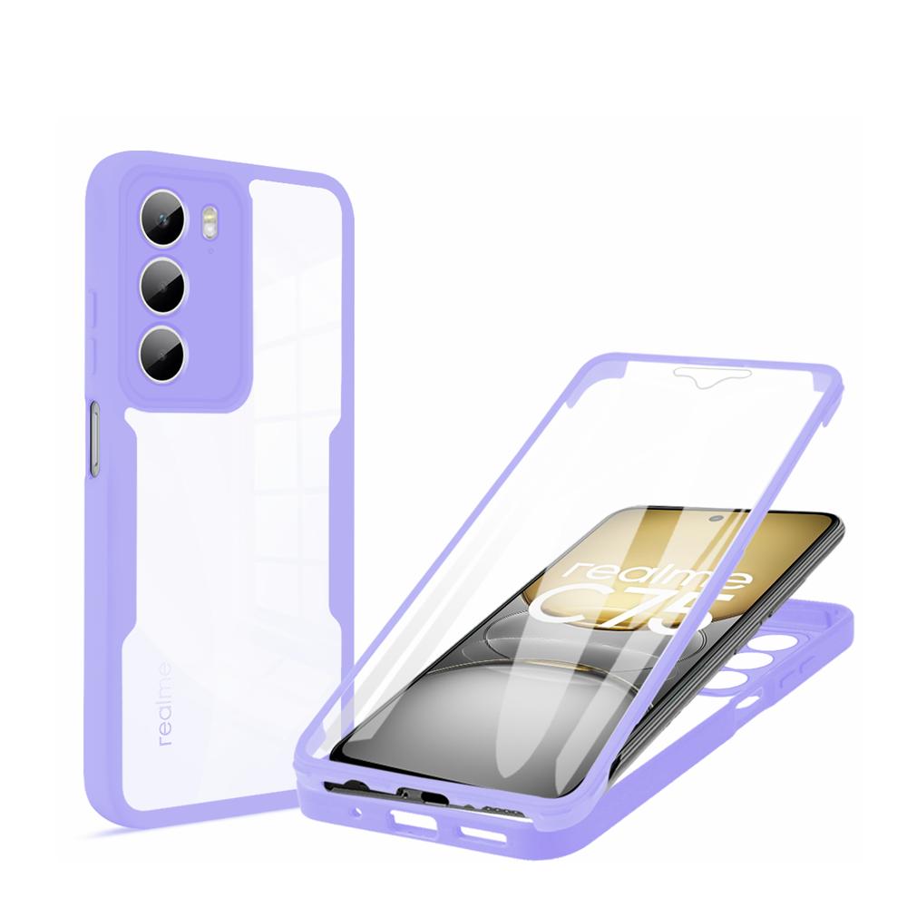 Etui 360 Stopni Do Realme C71 C75 C85 14T 8 9 14 15 Pro Plus 5G 6 C21Y C25Y Note 70 Wbudowana Ochrona Ekranu Pokrowiec Na Całe Ciało