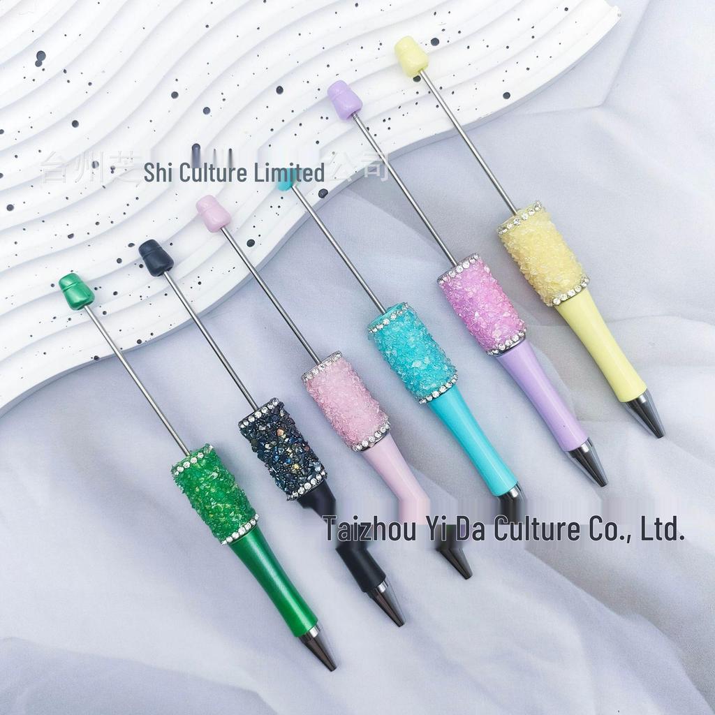 High-Quality Handmade Rhinestone Bead Stringing Pen - Cute Crystal Design for Labeling